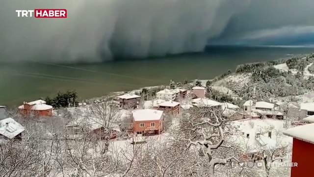 Kastamonu'da bulutlar denizle birleşti
