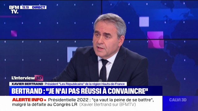 Xavier Bertrand sur la présidentielle: Aujourd'hui, je pense sincèrement que Valérie Pécresse peut l'emporter