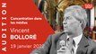 Concentration dans les médias : V. Bolloré auditionné par la commission d'enquête du Sénat (19/01)