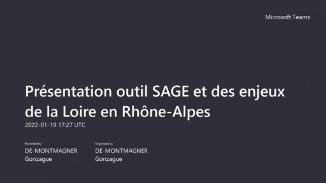 Présentation des enjeux de la Loire en Rhône-Alpes