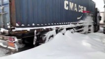 Kardan Kapanan Tarsus-Adana-Gaziantep Yolunda Araç Kuyruğu Dronla Görüntülendi