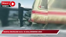 İran'da zincirleme kaza: 30 araç birbirine girdi