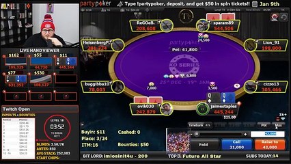 [640x360] $162 KO SERIES FINAL TABLE with Jaime Staples - HideoutTV