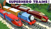 Superhero Toy Trains Rescue with Thomas the Tank Engine and the Funny Funlings plus Marvel Avengers Spider Man and Iron Man Stop Motion Toys in this Full Episode Toy Trains 4U Video for Kids