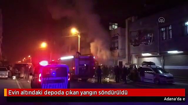 Evin altındaki depoda çıkan yangın söndürüldü