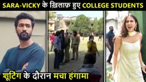 OMG! Students Protest Against Sara Ali Khan & Vicky Kaushal During Luka Chuppi 2 Shooting