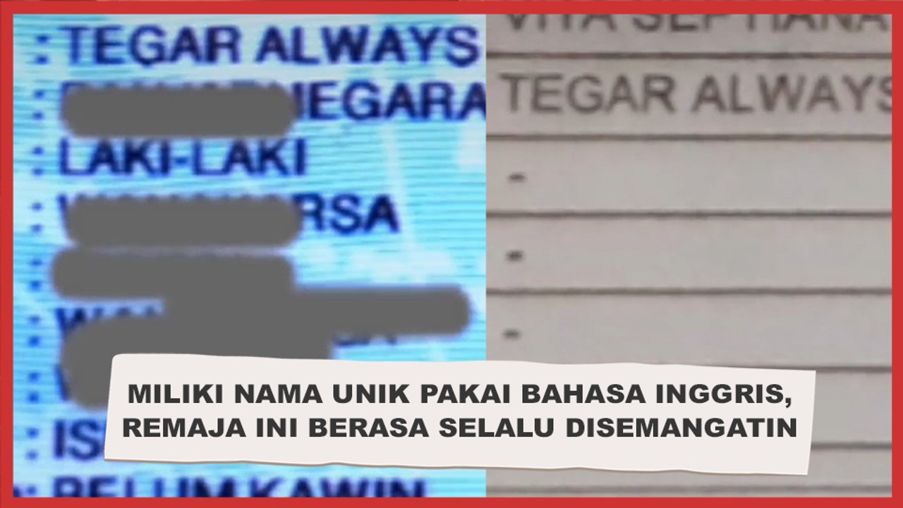 Viral Miliki Nama Unik Pakai Bahasa Inggris, Remaja ini Berasa Selalu Disemangatin Diri Sendiri