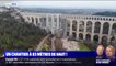 Les travaux de l'aqueduc de Roquefavour, un chantier à 83 mètres de hauteur