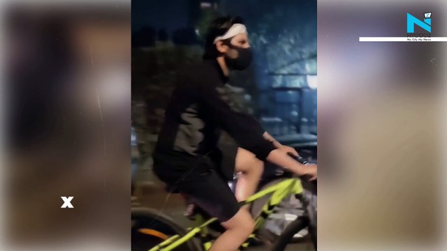 Watch, Kartik Aaryan cycles his way back home after football game