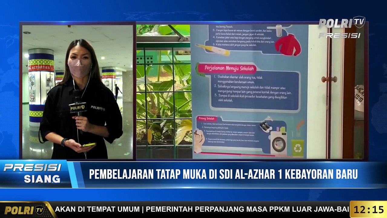Live Report Natania - Pembelajaran Tatap Muka di SDI Al-Azhar 1 Kebayoran Baru