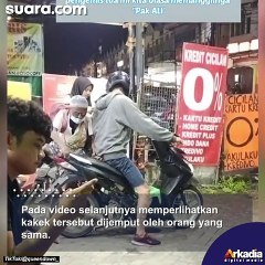 Download Video: Kakek Pengemis Ini Diantar Jemput Pakai Motor, Warganet Pertanyakan Siapa Pengantarnya