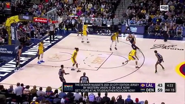 Nikola Jokic dos the Dream Shake on Dwight Howard Lakers vs Nuggets _360p