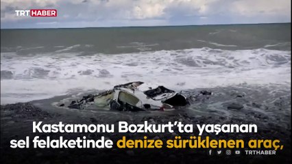 Bozkurt'taki selde kaybolan araç 5 ay sonra sahile vurdu