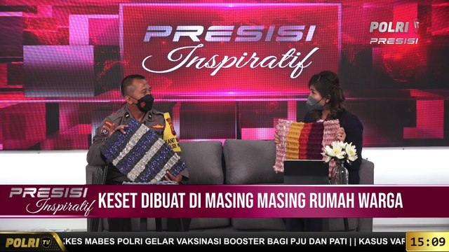 PRESISI INSPIRATIF: Anggota Bhabinkamtibmas Aipda Eky Soekarno, Produksi Keset Untuk Meningkatkan Perekonomian Warga