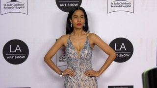 Massiel Taveras attends the 2022 LA Art Show opening night premiere red carpet in Los Angeles