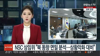 NSC 상임위 "북 동향 면밀 분석…상황악화 가능성 대비"