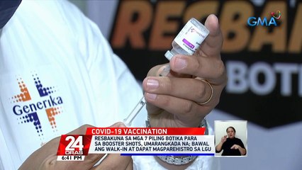 Resbakuna sa mga 7 piling botika para sa booster shots, umarangkada na; bawal ang walk-in at dapat magparehistro sa LGU | 24 Oras