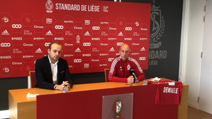 Présentation officielle du nouveau défenseur du Standard Gilles Dewaele