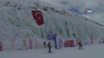 Buz duvarı Türkiye Buz Tırmanış Şampiyonasına ev sahipliği yaptı