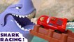 Toy Car Racing Story Hot Wheels Shark with Pixar Cars 3 Lightning McQueen in this Funny Funlings Race Competition Toy Trains 4U Stop Motion Full Episode Video for Kids