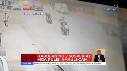 Habulan ng 2 suspek at mga pulis sa Maynila, nahuli-cam | UB