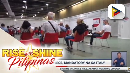 Paggamit ng filtering face piece mask at super green pass, mandatory na sa Italy