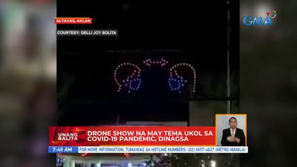 Drone show na may tema ukol sa COVID-19 pandemic, dinagsa sa Altavas, Aklan | UB