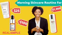Dermatologist Builds Flawless Morning Skincare Routine for $25, $100, and $1K! | Play Money