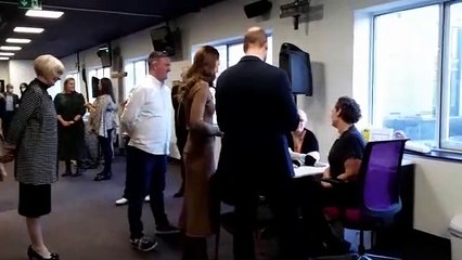 Prince William and Kate Middleton at the COTS nail bar