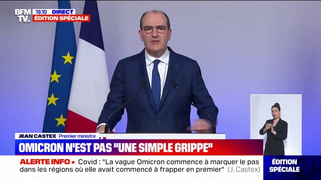 Jean Castex annonce l'ouverture du rappel vaccinal pour tous les 12-17 ans à partir de lundi prochain , mais sans obligation