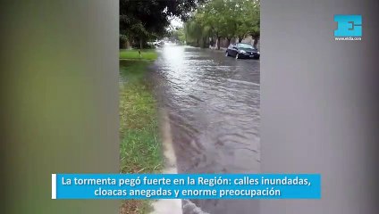 La tormenta pegó fuerte en la Región: calles inundadas, cloacas anegadas y enorme preocupación