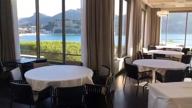 Salle de réception de l'hôtel où le XV de France prendra ses repas.