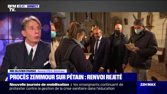 Me Olivier Pardo, avocat d’Éric Zemmour: C'est parce qu'il est un justiciable comme un autre qu'il ne doit pas se voir appliquer des mesures discriminatoires