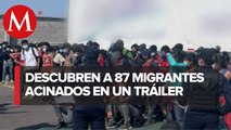 Autoridades aseguran a 87 migrantes en el sur de Veracruz