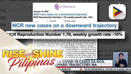 OCTA: Mga bagong COVID-19 cases sa NCR, nasa downward trajectory na; NCR, nananatili sa critical risk level