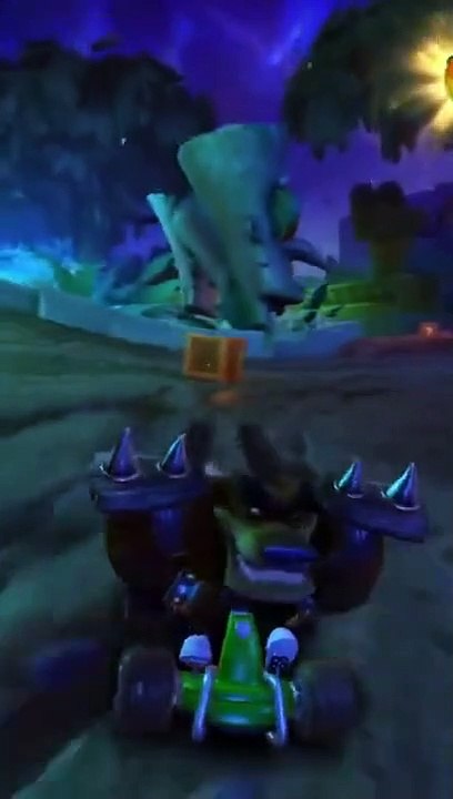 Tiny Tiger`s Classic Green CTR Kart - Crash Team Racing Nitro-Fueled