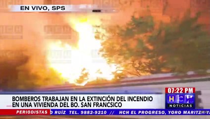 Se reporta fuerte incendio estructural en la col. San Francisco de SPS