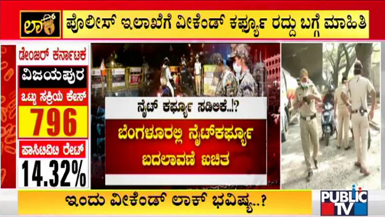 Night Curfew Timings Likely To Be Changed In Bengaluru