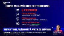 Fin des jauges, fin du télétravail obligatoire, fin du masque en extérieur: la France allège ses restrictions à partir du 2 février