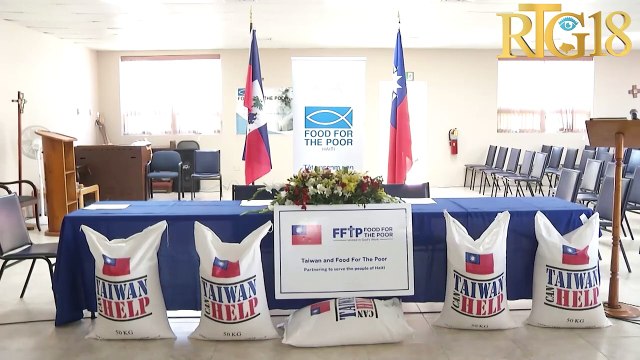 Siyati pwotokòl dakò ant Taïwan ak Food For The Poor pou yon don ki evalye a 8800 tòn diri
