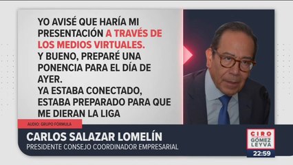 Diputados niegan haber cancelado participación de Carlos Salazar