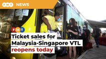 Ticket sales for Malaysia-Singapore VTL reopens today at 50% capacity