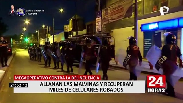 Clausuran Las Malvinas tras incautar celulares de procedencia ilícita en megaoperativo PNP