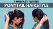 2 Easy Twisted Ponytail Hairstyle in 5 Min | For Casual Outings / College / Office