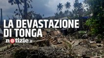 Tonga, devastazione dell'arcipelago dopo l'eruzione del vulcano: auto accartocciate, case distrutte