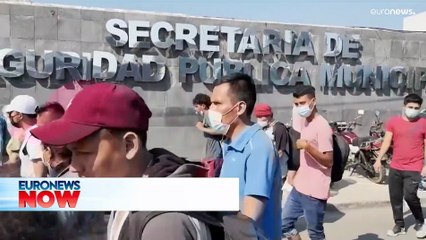 Migrants in southern Mexico prevented from moving towards US border