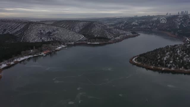 Son dakika haberleri... Eymir Gölü kısmen buz tuttu
