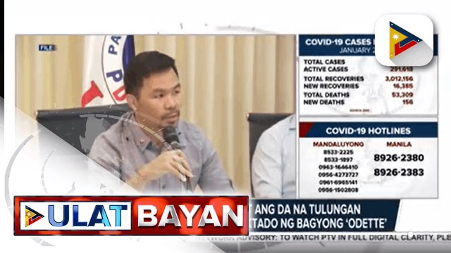 Sen. Pacquiao, hinikayat ang DA na tulungan ang mga mangingisdang apektado ng bagyong Odette Ka Leody De Guzman, nais doblehin ang pondo sa agrikultura sakaling manalong pangulo BBM-Sara Uniteam, nais magkaroon ng mas maraming 'trading posts' o bagsakan