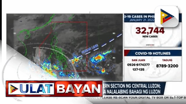 Shear line, magpapaulan sa Eastern section ng Central Luzon; Hanging amihan, umiiral naman sa nalalabing bahagi ng Luzon