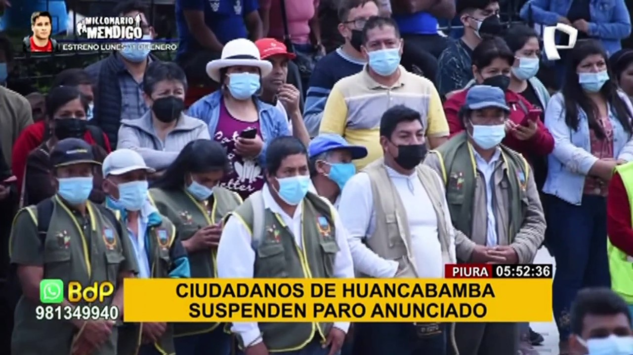 Piura: suspenden paro anunciado en Huancabamba tras primeros acuerdos con ministro Silva